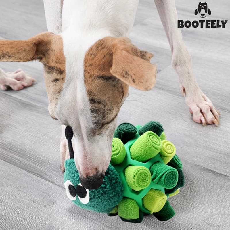 Forma di bruco Pet Sniffing Palla fritta Giocattolo Scatola cieca per cani Cibo nascosto Bolla Palla di gomma Sniffing Puzzle Giocattolo anti-demolizione