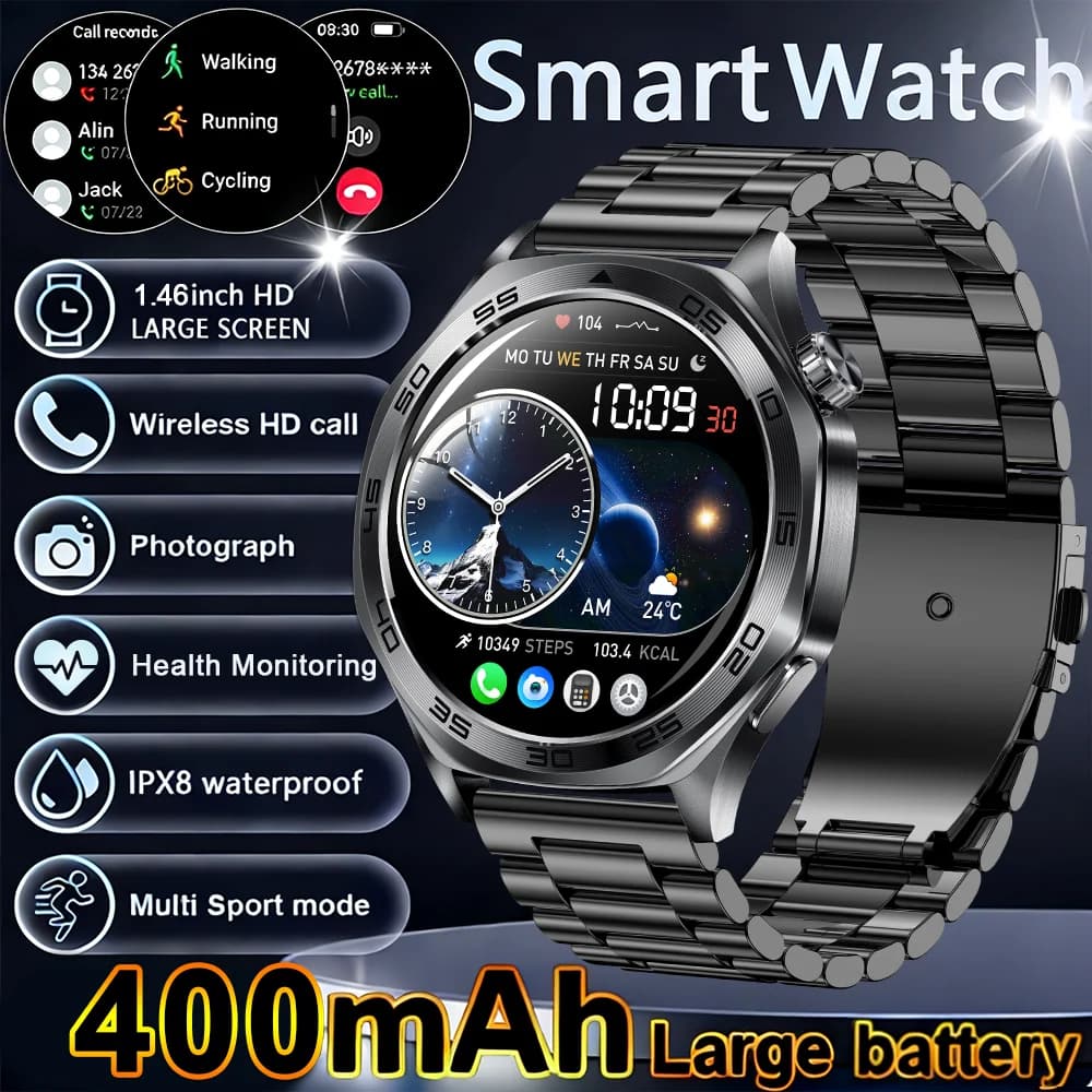 Smart watch, customizable dial, multiple sports modes, answer/make calls, message reminders, suitable for both men and women