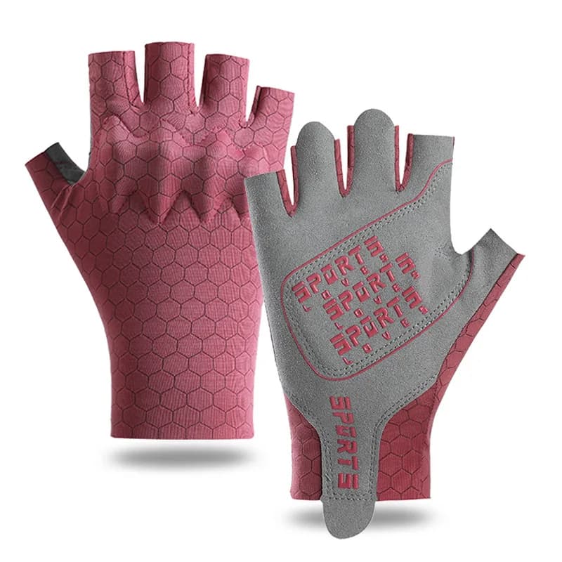 1 paio di guanti estivi da ciclismo in tessuto Ice Slicky Fiber, antiscivolo, traspiranti, per bici da esterno, pesca, guanti a mezze dita, guanti sportivi