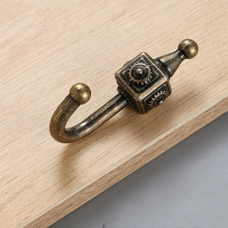 Gancio in lega di zinco color bronzo da 2 pezzi, appendiabiti multifunzionale, gancio da parete, gancio per il retro della porta