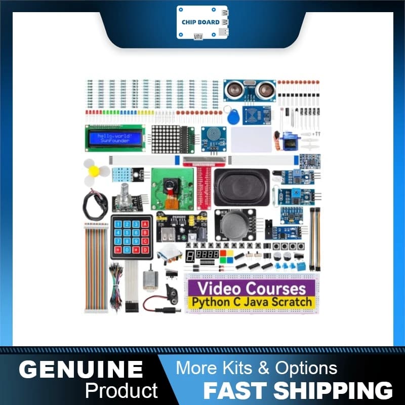 SunFounder Raspberry Pi Raphael Kit, Pi 5/4B/3B+/Zero 2W Starter Pack, Courses Included