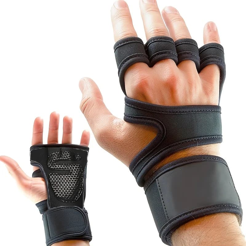 1 pair of sports gloves for women training fitness body building weight lifting gym hand wrist palm protection dumbbell