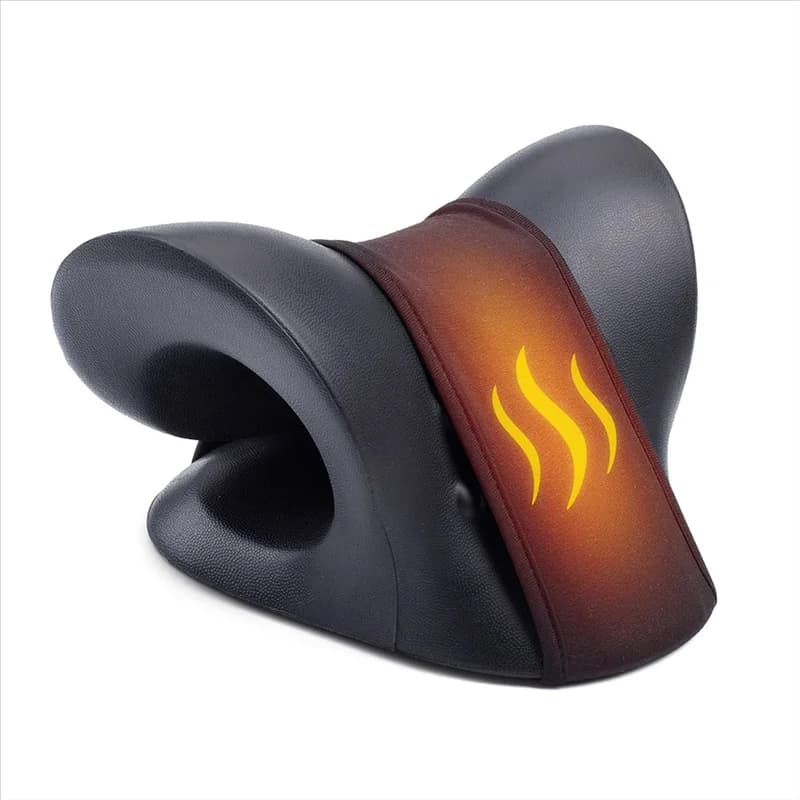 For Neck Stretcher For Neck Pain Relief, Shoulder Relaxer Heated Cervical Traction Device Pillow With Heating Pad