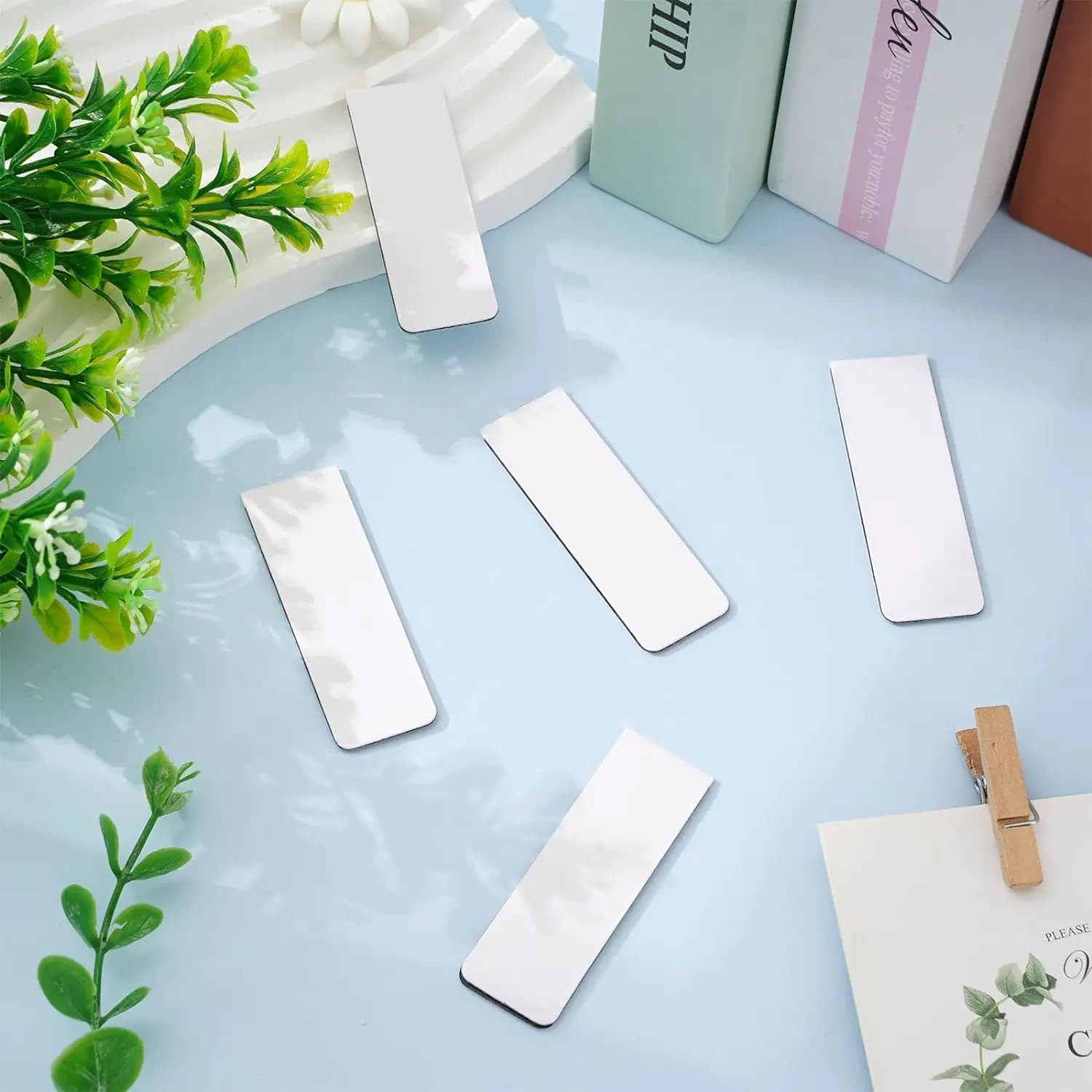 10/15PCS Segnalibro magnetico bianco Segnalibro fai da te Clip Segnalibri a sublimazione, Clip magnetiche per segnalibri di pagina per gli amanti dei libriatori