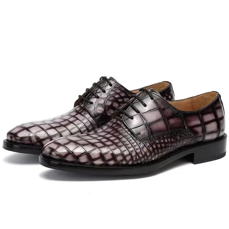 yingshang nuovi uomini scarpe di coccodrillo scarpe formali maschili grigio pennello colore moda scarpe maschili
