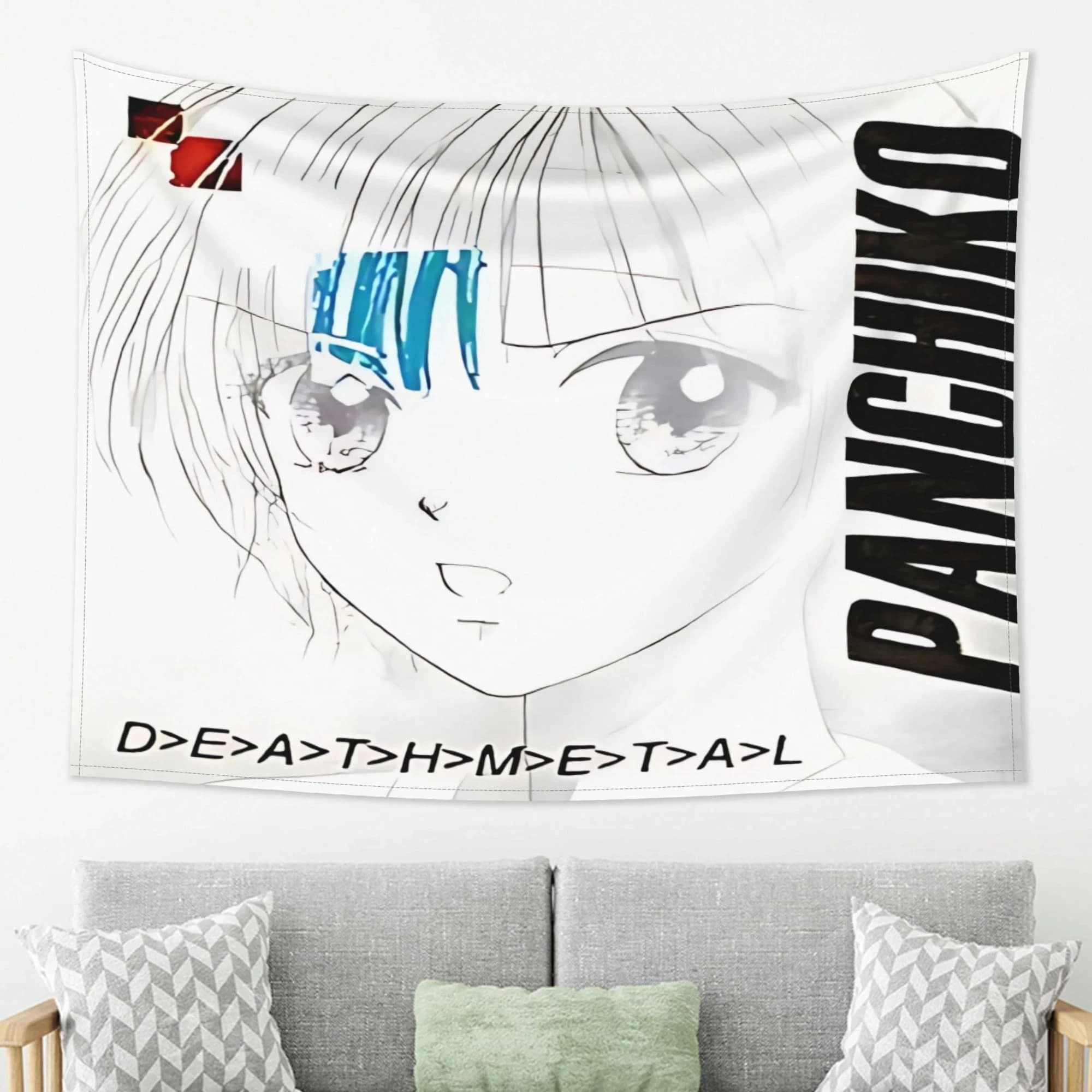 2D Flat Panchiko Album Themed Polyester Tapestry Lightweight Wall Hanging Decor For Bedroom Living Room Study Durable Easy Store