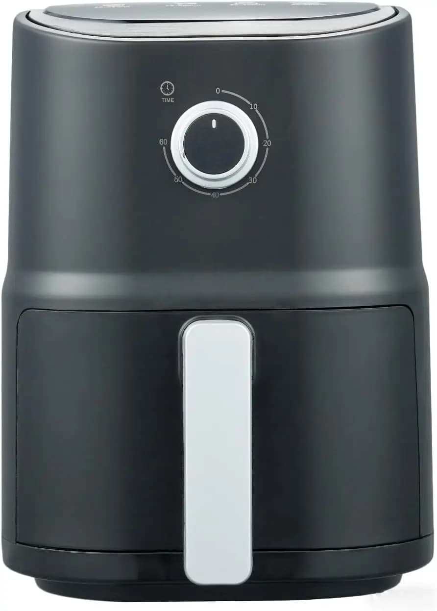 24V Portable Air Fryer 3.0L, One-Touch Operation Multicooker for Truck Travel RV Camping, Black – Quick Easy Meals in Minutes