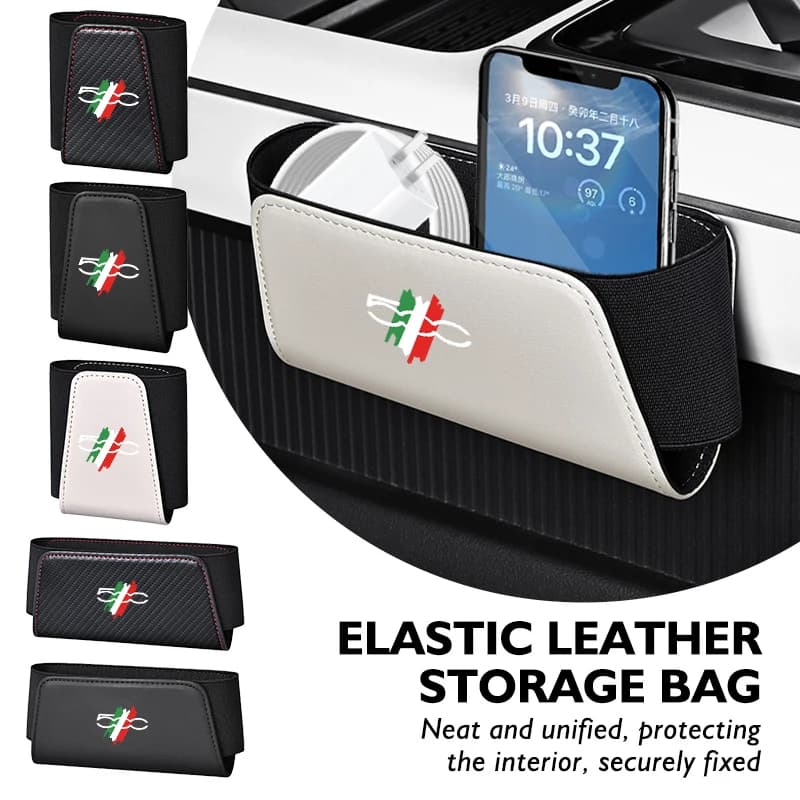 Car Seat Side Storage Elastic Bag Phone Holder Pocket Organizer For Fiat For 500 5CC 124 125 125 500 695