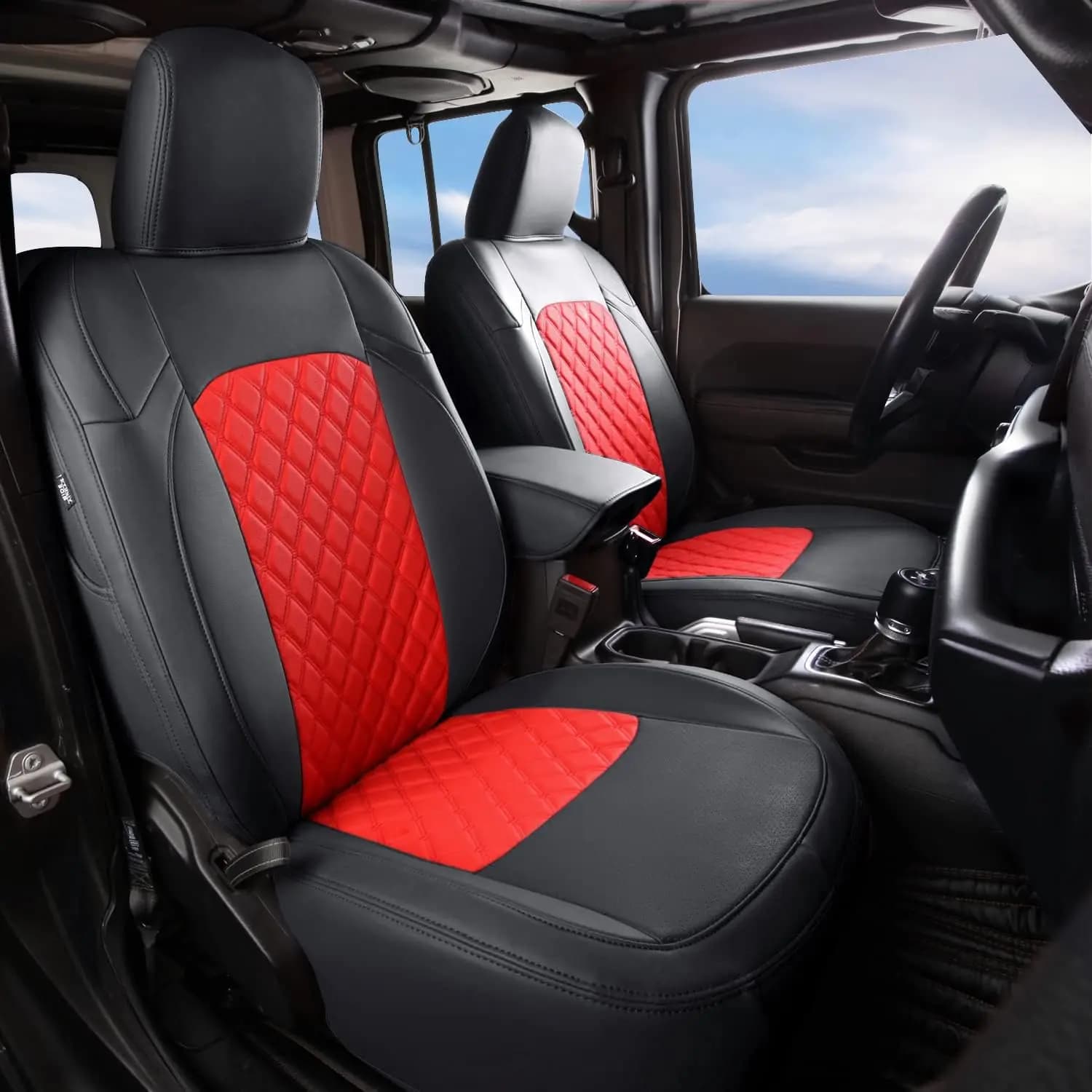 Custom Fit Full Car Seat Cover For Jeep Wrangler New Unlimited JL 4 Door 2018-2025 Faux Leather Seat Protector Seat Kits Covers