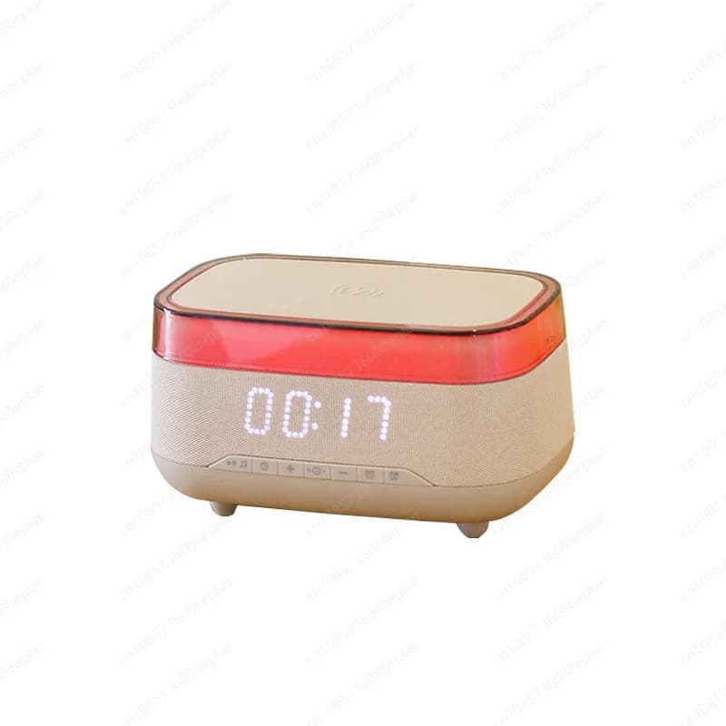 2023 nuova ricarica rapida wireless multifunzione sveglia colorata altoparlante bluetooth luce ambientale comodino camera da letto luce notturna