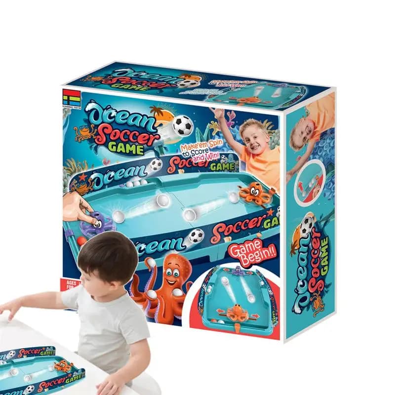 Octopus Soccer Game Tiny Football Game Set Interactive Table Soccer Playset flipper Game Tiny Football Game Set per bambini