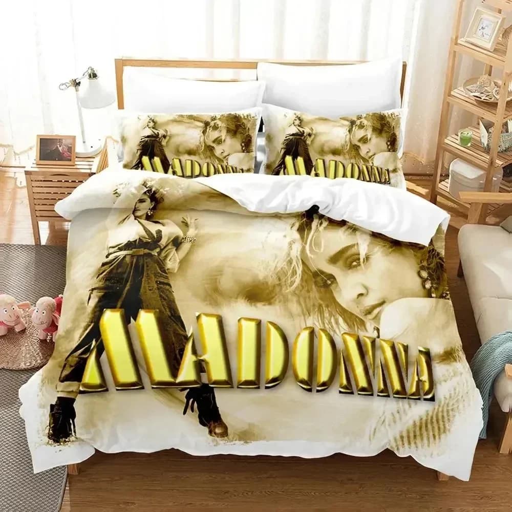 Set Letto Stampato Madonna Confessions Tour, Copripiumino, Federe, Set Biancheria da Letto, Lenzuola, Copriletto, Misure Full Queen King
