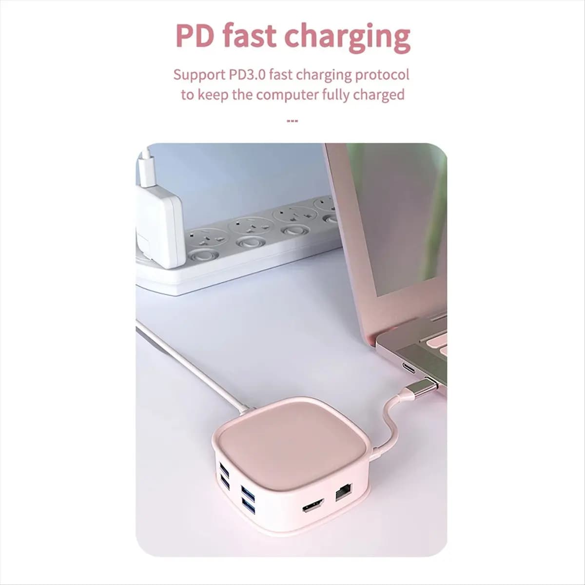 A46U Docking Station per Steam Deck, Base TV 10 in 1, Hub USB Type C a 60Hz USB-C per Steam Deck TV Base