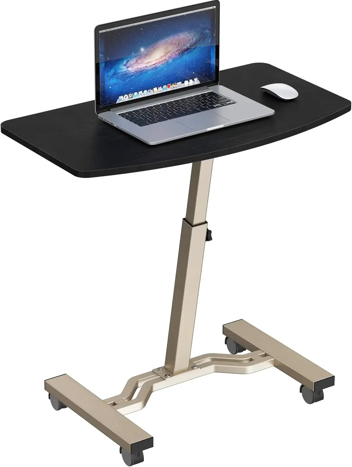 Carrello con supporto per laptop con ruote regolabili con ruote di bloccaggio, altezza da 28'' a 33'', facile montaggio