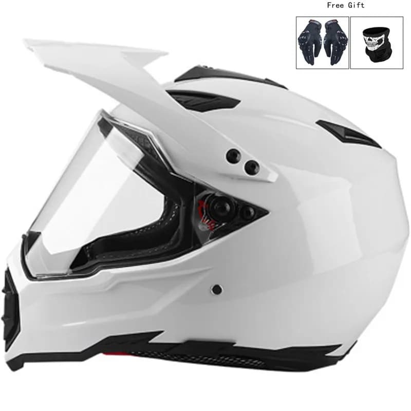 Casco da motocross Off Road Professional Atv Cross Mtb Dh Racing Moto Dirt Bike Capacete De Moto Casco Bianco CE DOT