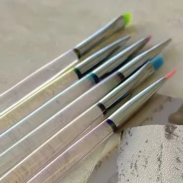 1 pz manico colorato pennello per unghie penna per pittura fai da te pennello da disegno per manicure per nail art design unghie punta display strumento di pittura