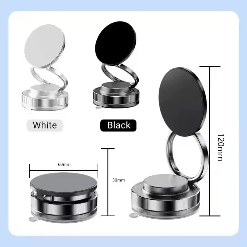 Folding Strong Magnet Magnetic Phone Holder 360° Rotation Desk Car Vacuum Suction Windshield Dashboard Mobile Holder Adsorption