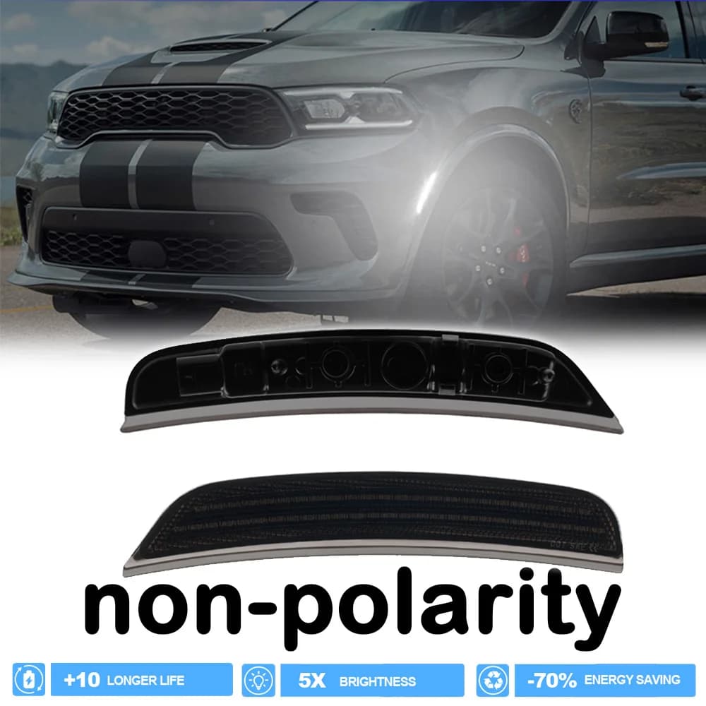 2 pezzi parafango anteriore LED bianco indicatore laterale riflettore di luce per Dodge Durango 2021-2025 car styling lampada freno di stazionamento 68476819AA