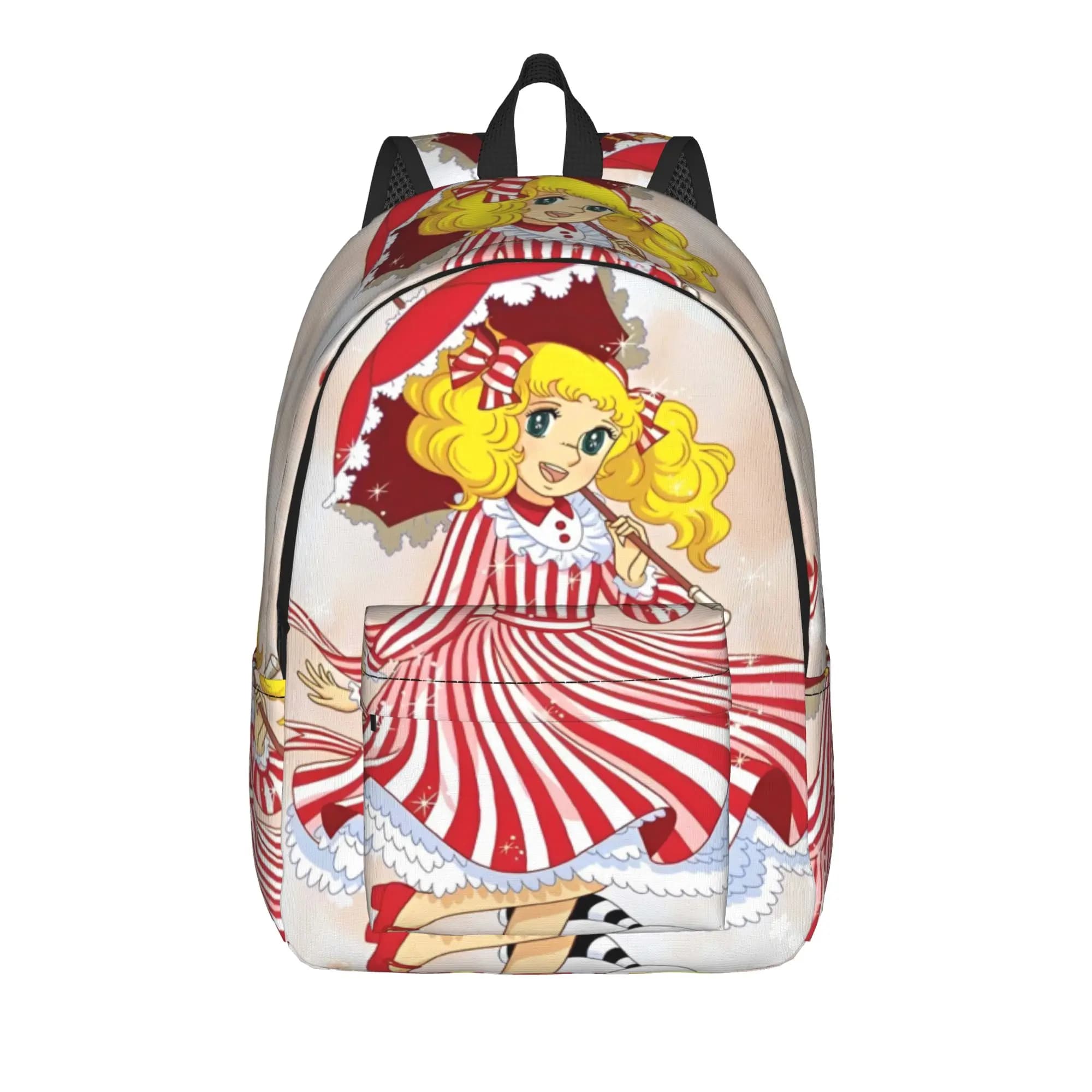 Zaino Candy Candy per uomo e donna, zaino da giorno per studenti, lavoro, viaggi, anime, manga, borsa per laptop in tela, sportiva