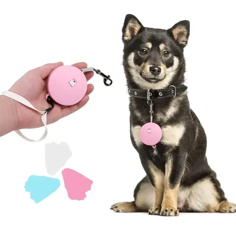Guinzaglio per cani e gatti di piccola taglia, robusto e arrotondato, resistente, per esterni, automatico e retrattile, mini.