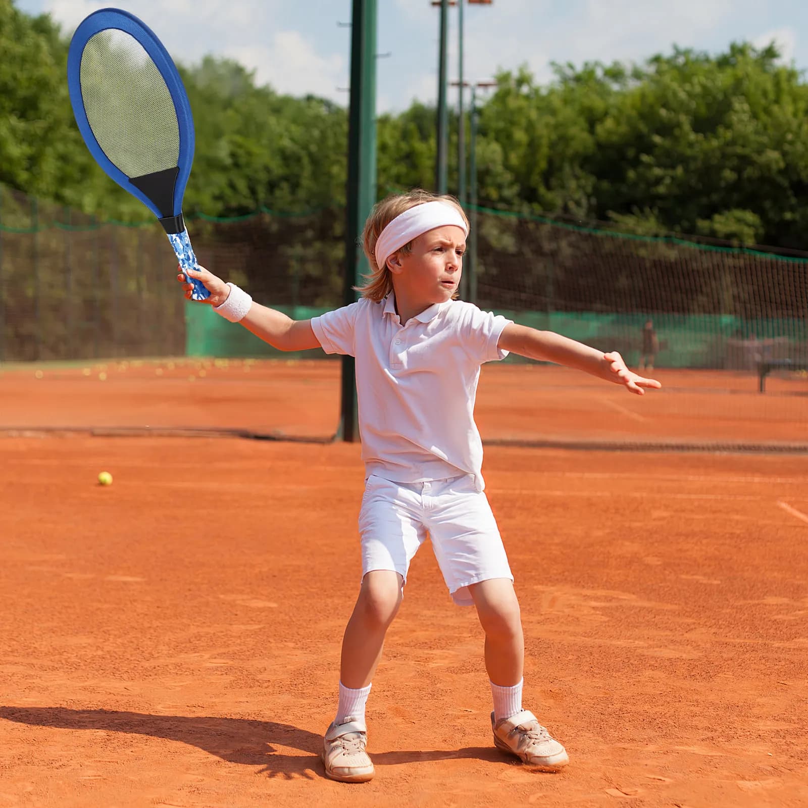 1 paio di racchette da tennis da badminton, racchette multiuso, leggere, adatte per gli sport all'aria aperta