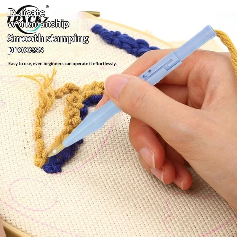 [SL]Embroidery Kit Punch Needle Stitching Tool Magic Embroidery Needle Pen Weaving Tool Knitting Sewing Tools For DIY