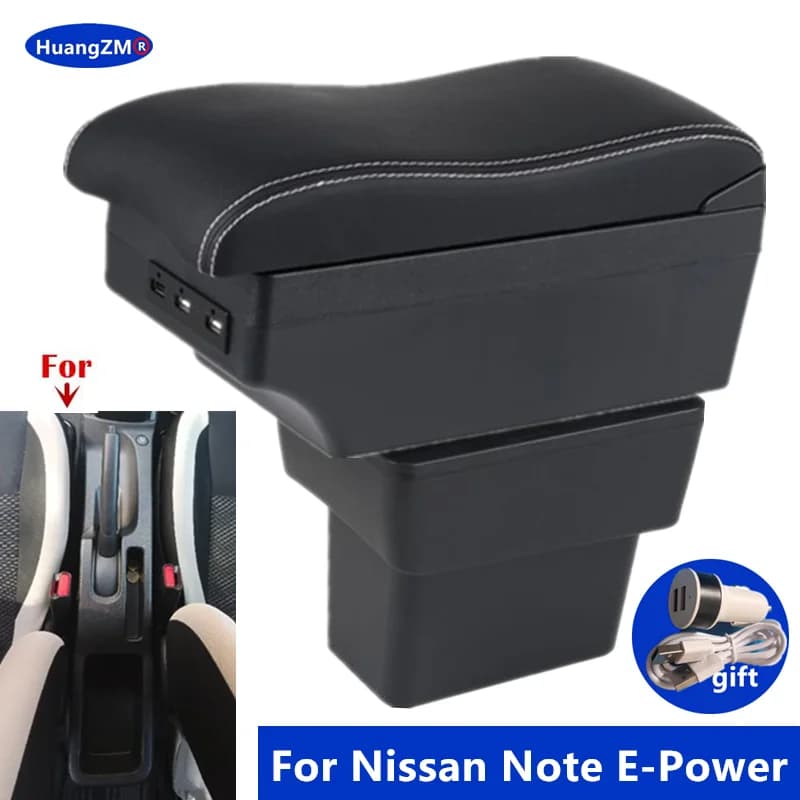 Box portaoggetti per bracciolo auto per Nissan Note E-Power 2016-2024, scatola portaoggetti centrale interna dedicata, accessori auto per retrofit