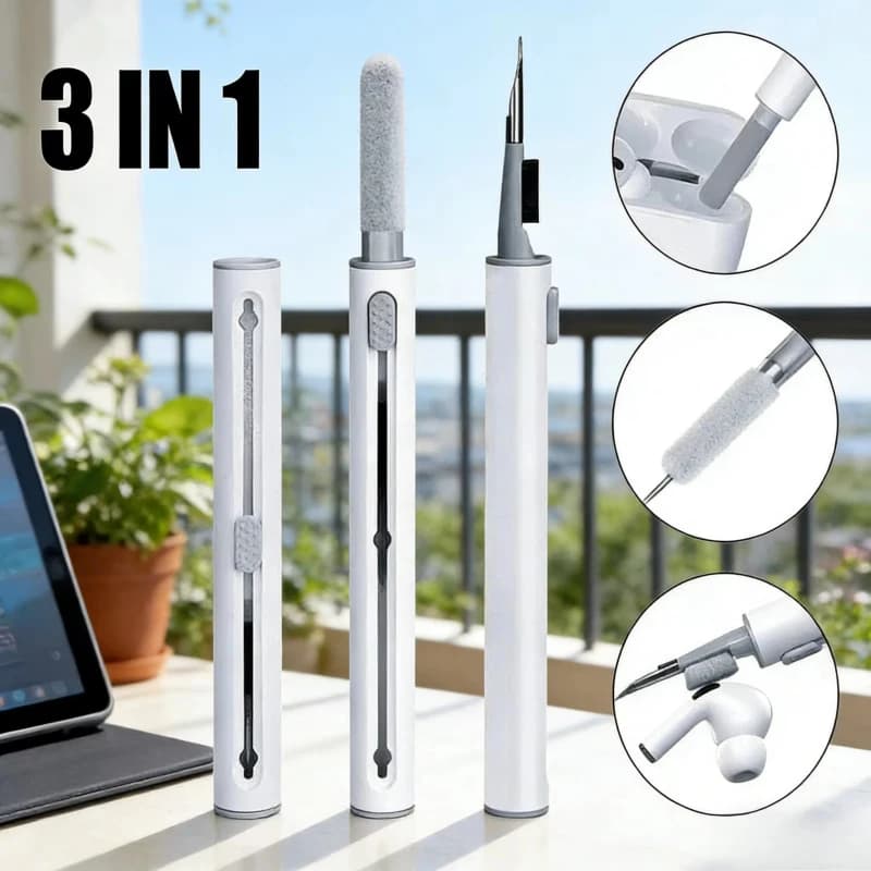 Kit di Pulizia 1-3 Pezzi per Airpods Pro 3 2 1, Strumento di Pulizia per Auricolari Bluetooth, Penna Spazzola Resistente per Xiaomi Airdots