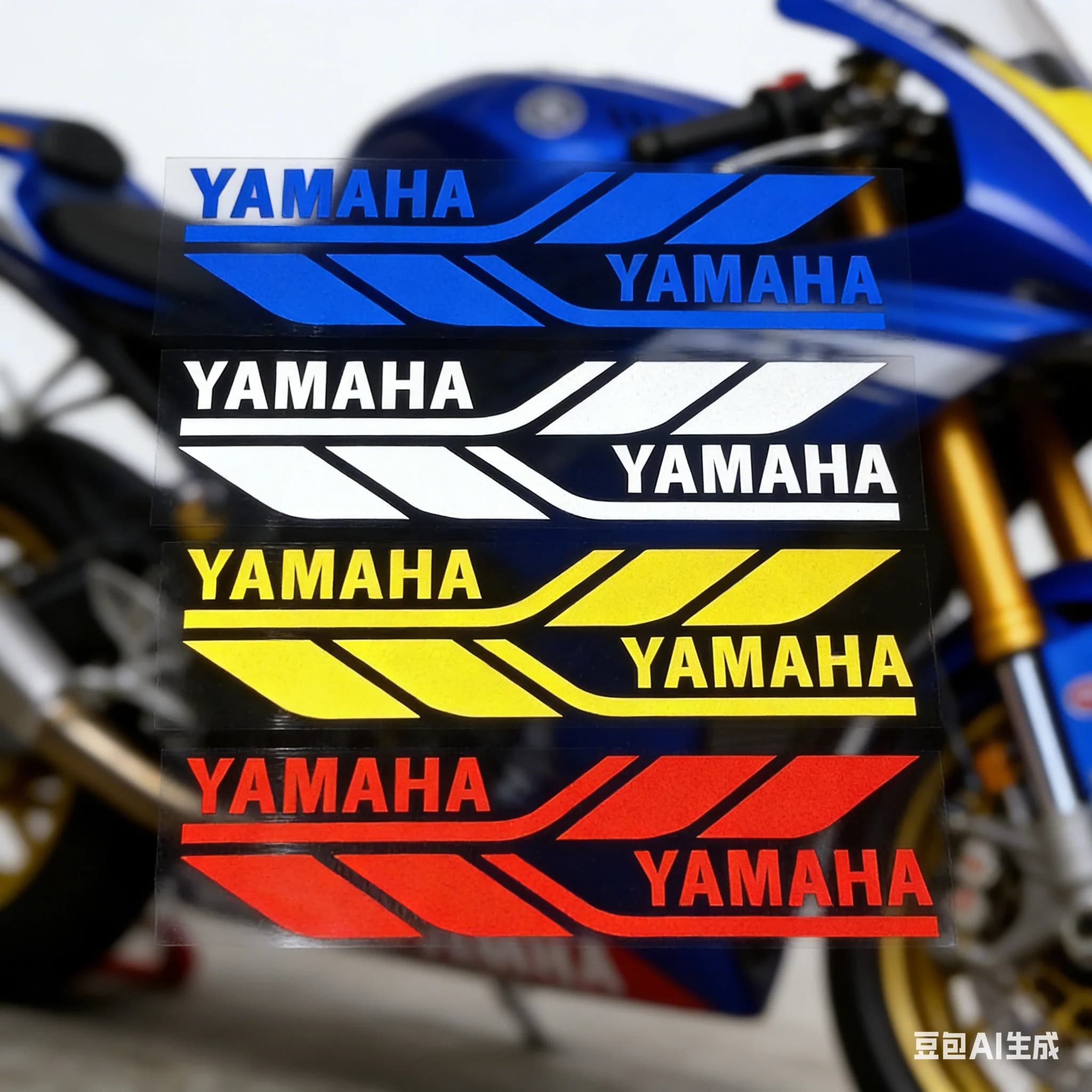Wall stickers Laser Reflectors for Moto Decoration, Decalcomanie for Helmet Scooter and Moto by Cross Yamaha, Accessories for Edit