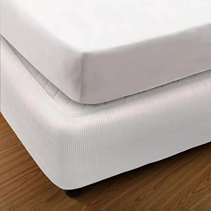 Copertura per Box Spring - Copriletto Elastico Premium per Box Spring, Copertura per Telaio Letto Queen Size, Altezza 15 Pollici