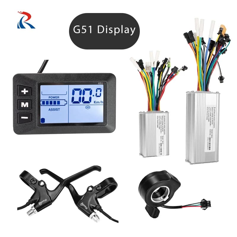 Controller brushless Ebike 13A 15A 25A G51 Display LCD 250W 350W 500W per parte scooter elettrico motore brushless elettrico