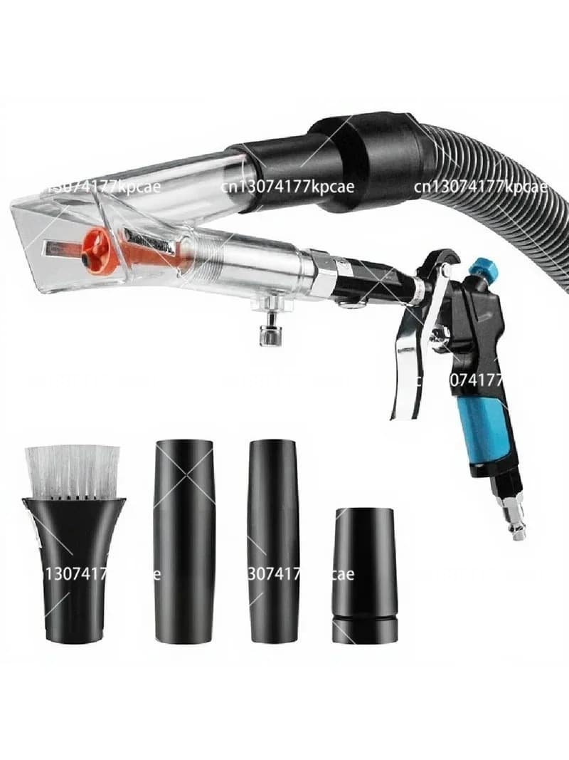Vacuum& Air Blow Gun 2IN1 Car Interior Cleaning Tool Kit With Adjustable Air Flow Nozzle, Quickly Removes Dirt Blast