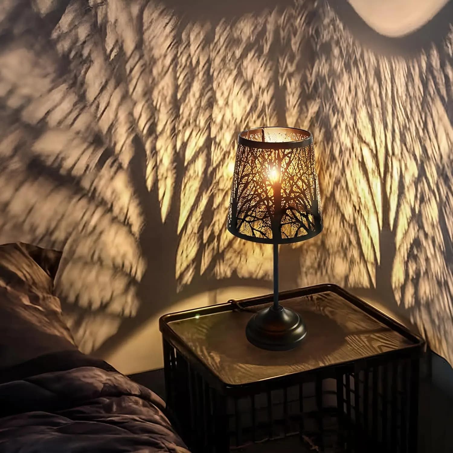 Lampada da tavolo con dimmer, controllo touch a 3 livelli, luce notturna nera per bambini, arredamento per camera da letto e soggiorno
