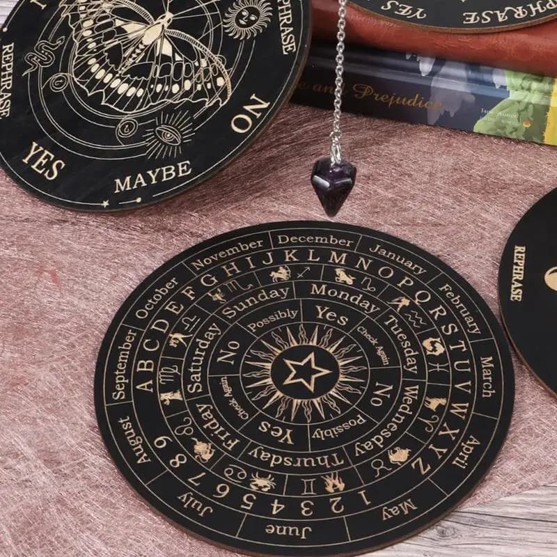 Star Pendulum Board rabdoming divinazione Board Magics Meditation solution Plate bacheca metafisica Witchs forniture per altare