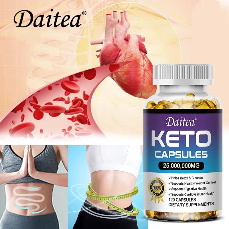Capsule Keto BHB, supporto chetonico ad alta concentrazione, sistema immunitario, metabolismo sano, gestione equilibrata di energia e peso, non OGM