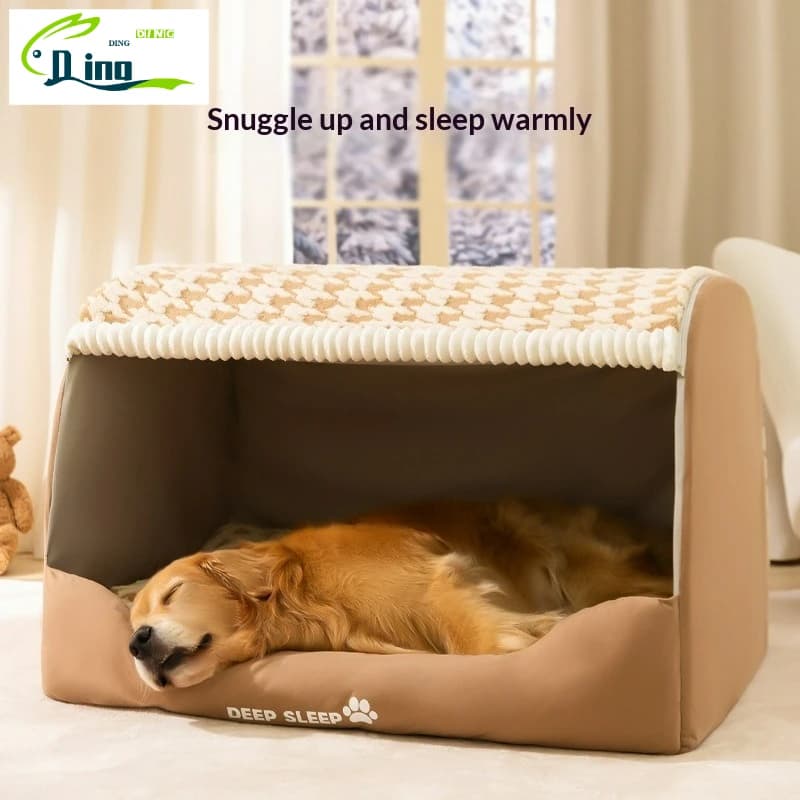 Cane Den Cani di grandi dimensioni Inverno e autunno Conservazione del calore Trapuntato Cat Den Cassetto Casa Letto per animali Golden Retriever Lavabile
