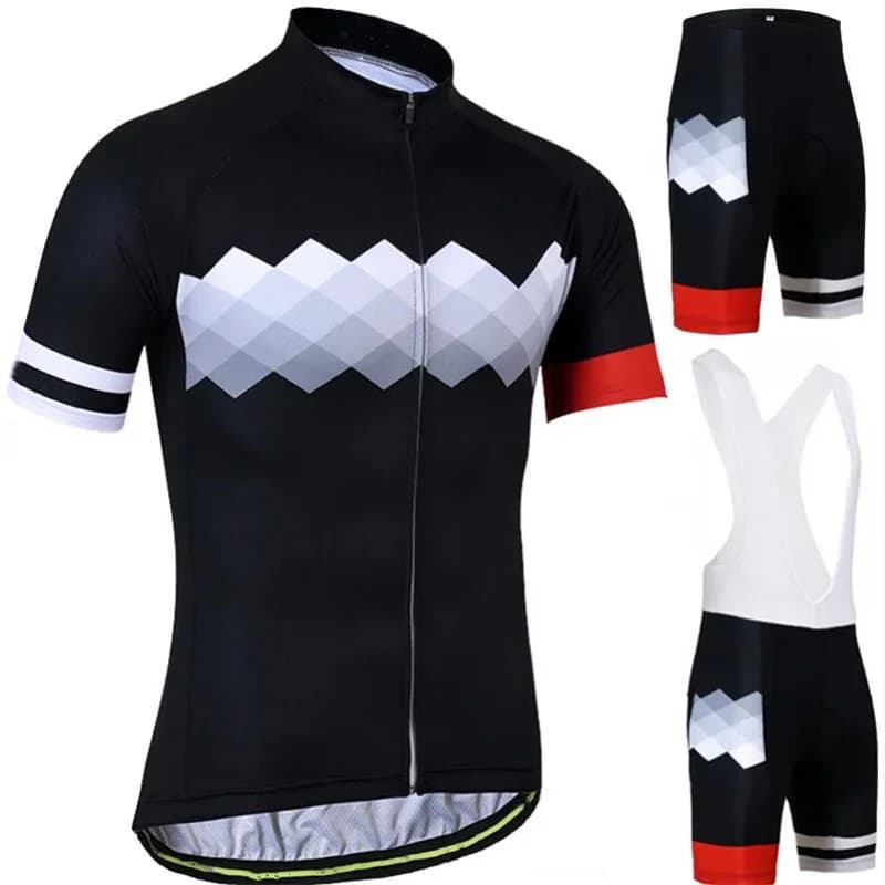 Men's Summer Cycling Shirts with Shorts with Braces Riding Clothing for Cycling Short Sleeved Bike Jumpsuits Cycling Set MTB Ropa Cycling