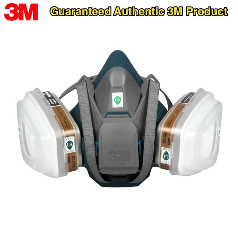 3M 6502QL Respirator Mask Original Silicone Half Facepiece Gas Mask Reusable Protection for Painting Spraying Welding QuickLatch