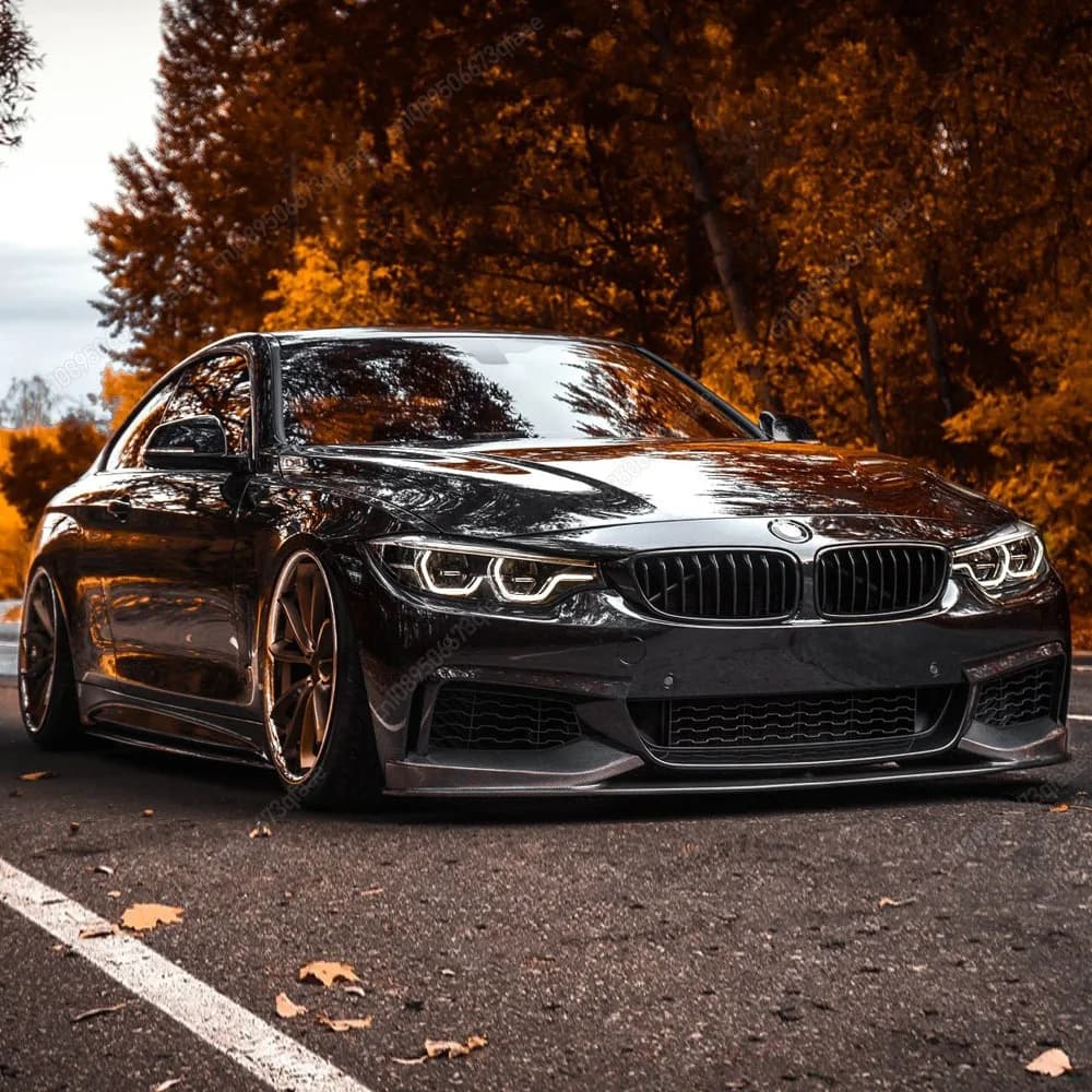 4Pcs Front Bumper Lip Diffuser Splitter For BMW 4 Series F32 F33 F36 420i 430i 420d M440i 2014-2020 ABS Body Kits Cover Tuning