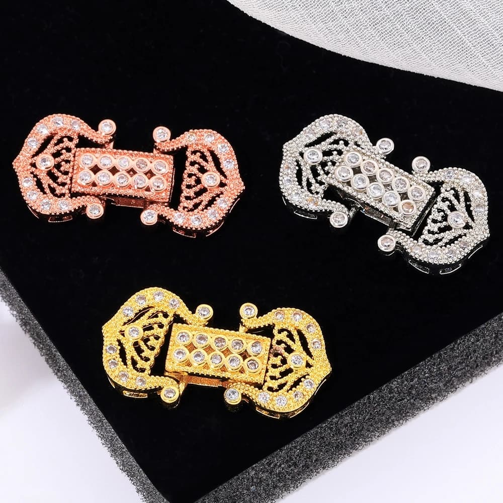 Juya 18K Placcato Oro Gioielli Materiale Chiusura Chiusure Per Fai Da Te Pietre Naturali Perline Perle Bracciale Collana Che Fanno