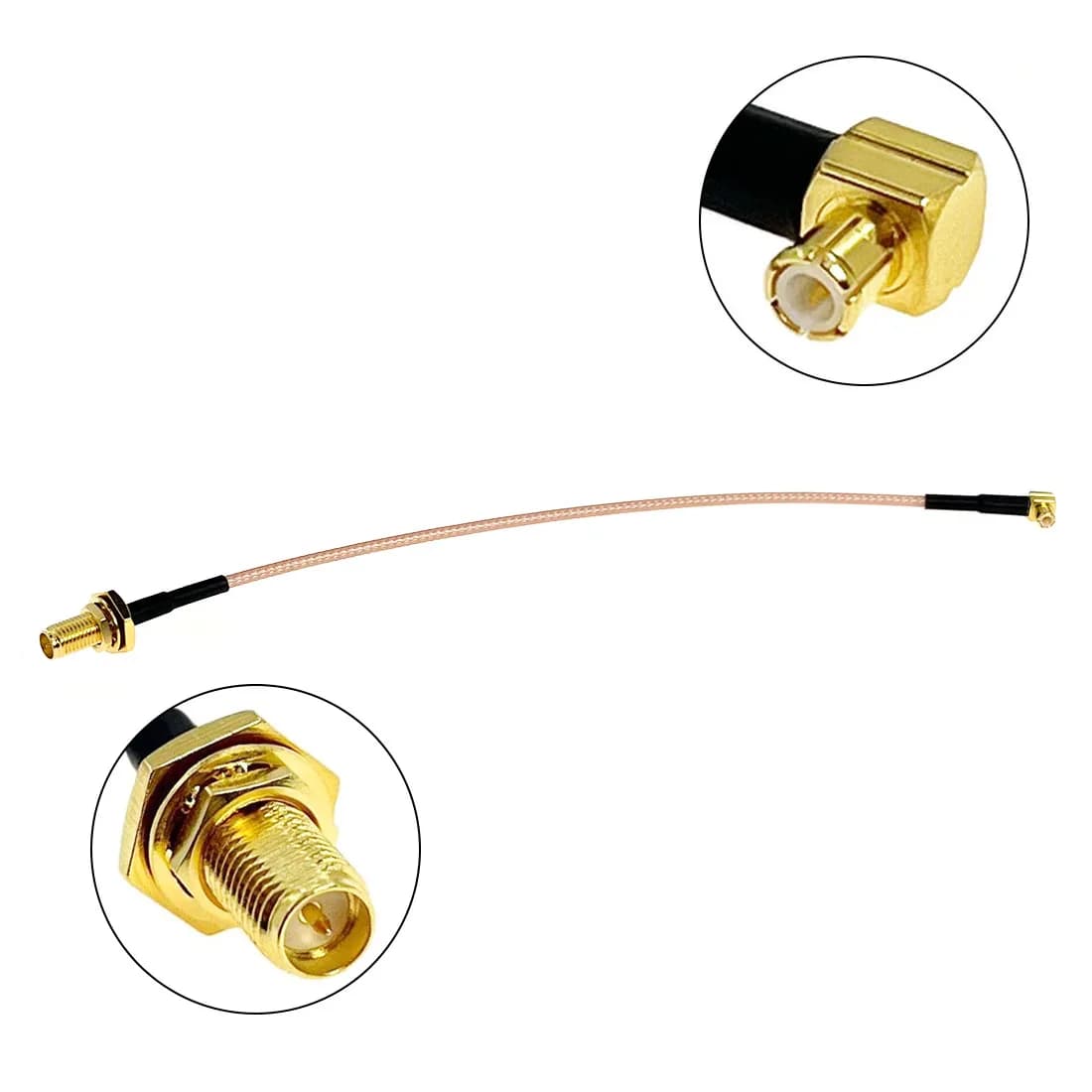 Nuovo RP SMA Femmina Jack a MCX Spina Maschio Cavo Ponticello Ad Angolo Retto RG316 15 cm 6 pollici per Antenna Wifi