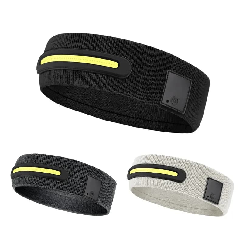 LED Luminous Headset with Strong Light Lumen Lighting, Rechargeable Sweat Absorption Special Long-life Luminous Headlight