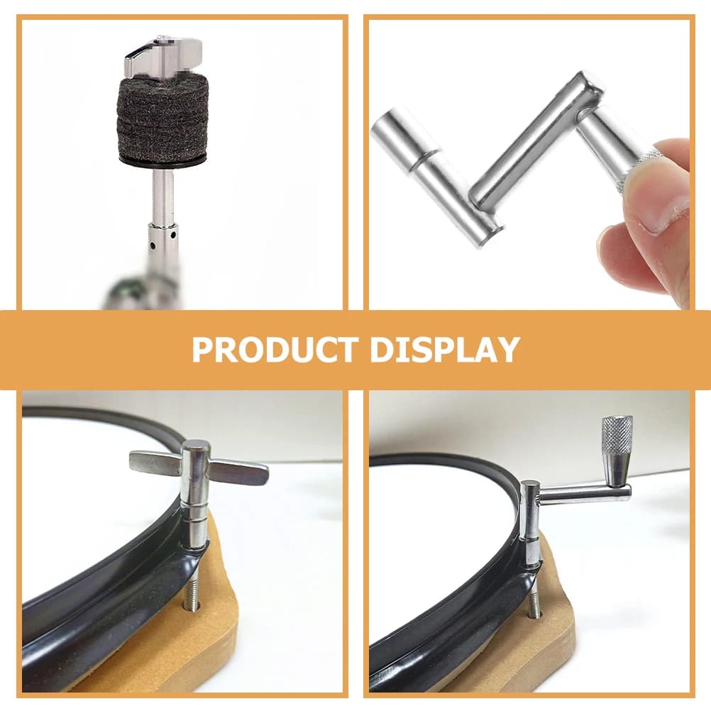 1 Set di Cuscinetti in Feltro Antiscivolo per Frizione Piatti Batteria, Accessori Durevoli per Set Batteria, Rondelle, Tubi, Kit Pratico, Cuscinetti in Feltro per Percussioni