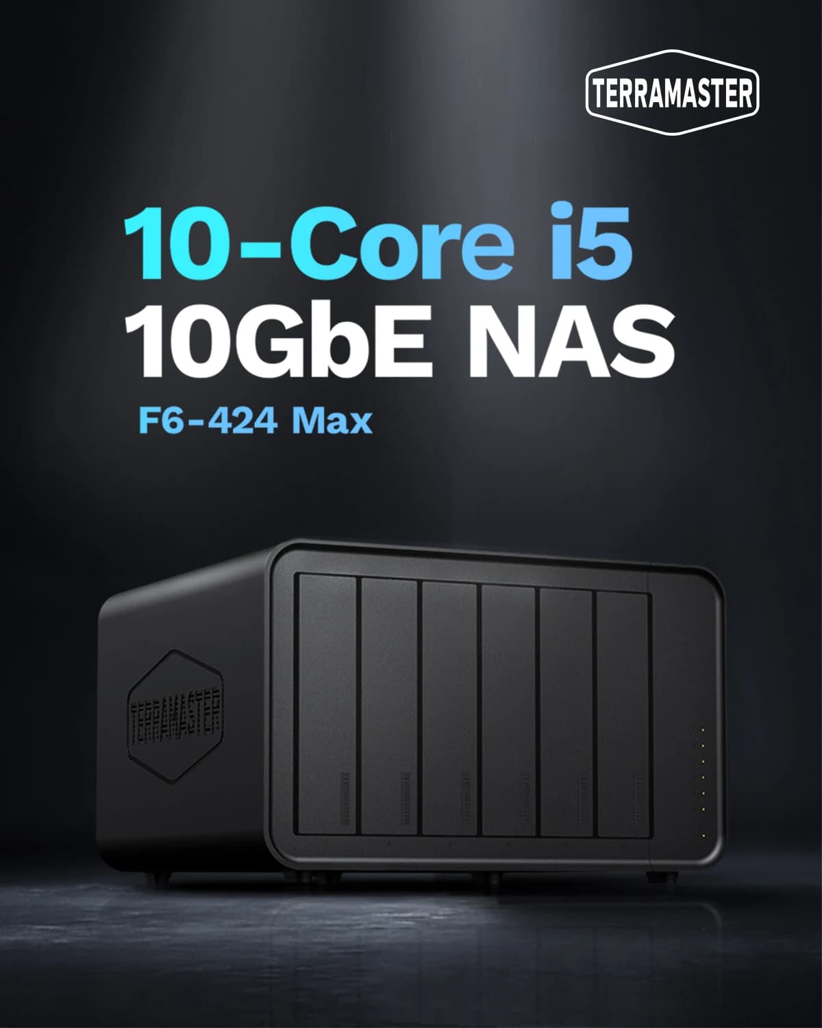 TERRAMASTER F6-424 Max NAS Storage - 6Bay Core i5 1235U 10 core 12 thread, 8 GB di RAM DDR5, archiviazione attaccata in rete (senza disco)