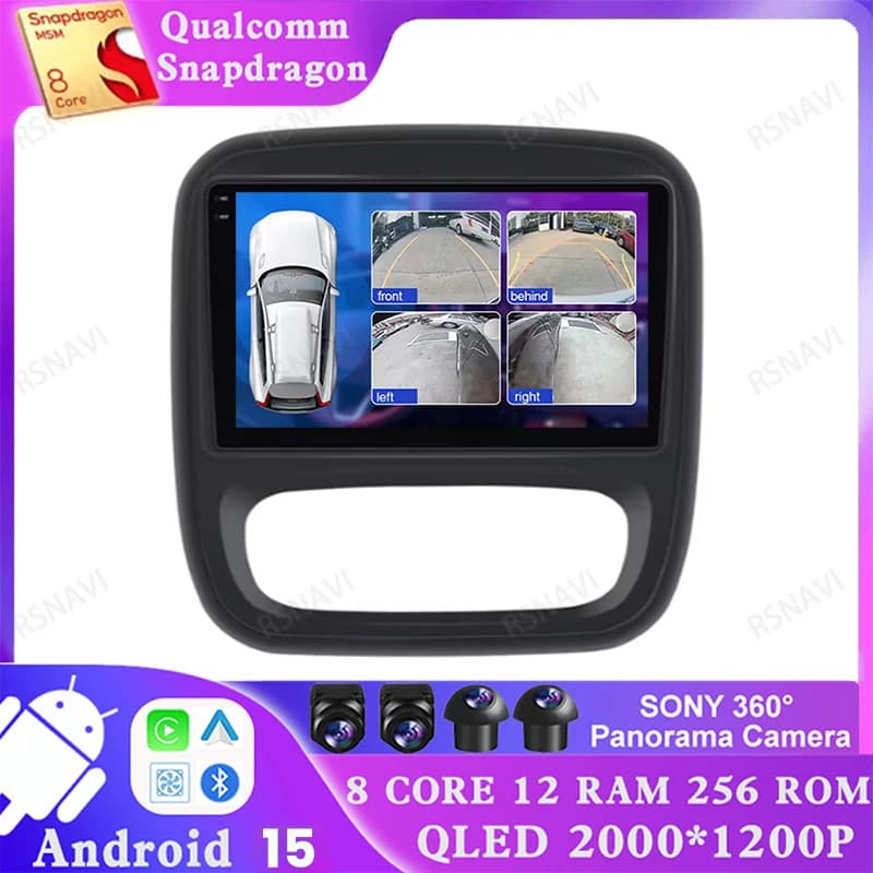 Android 15 Autoradio Per Opel Vivaro 2014 - 2018 Per Nissan NV300 BT Lettore Video DSP Stereo di Navigazione Multimediale QLED DVD 2DIN