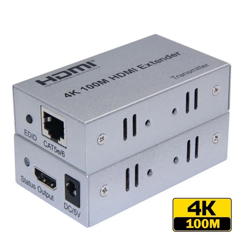 Extender HDMI 4K su cavo Ethernet Cat5e/6 100M Convertitore trasmettitore audio video estensione HDMI a Rj45 per PS4 Laptop PC TV