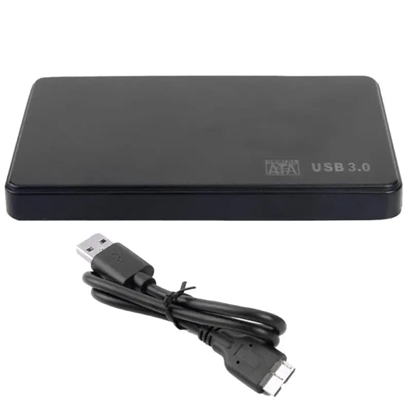 A29F-SATA To USB 3.0 Solid State Enclosure Mobile Hard Disk Cassette Black 2.5In For HDD SSD External Storage