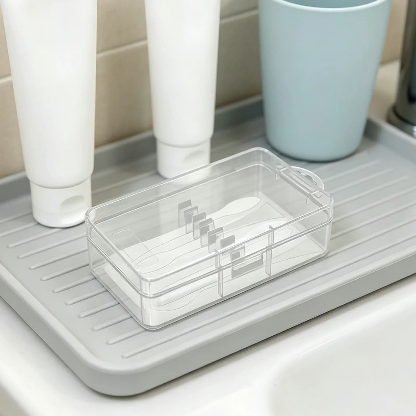 3Pcs Electric Toothbrush Head Storage Case Transparent Organizer Dustproof Cover Portable Holder for Travel Camping