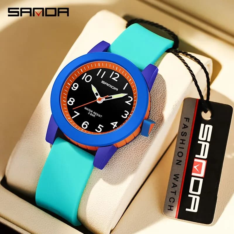 SANDA orologi da donna orologio da polso analogico al quarzo in Silicone di moda sport da Baseball impermeabile ragazzo ragazza orologio Casual regali per bambini