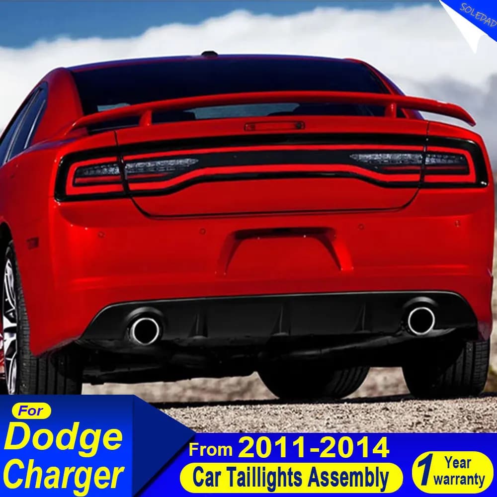 Car Styling fanale posteriore per Dodge Charger Luci 2011 2012 2013 2014 Fanale posteriore a LED DRL Segnale Freno Retromarcia Accessori auto